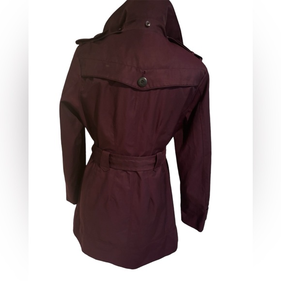 Jones NY burgundy double breasted trench coat Size L - Picture 5 of 6